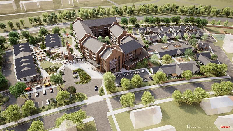 A rendering of the new Discovery Park development.